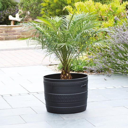 50cm Patio Tub Gun Metal Keans Claremorris