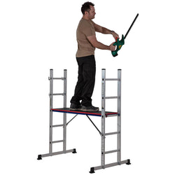 Youngman 5101518 Pro-Deck 5 Way Combination Ladder, versatile multi-position design, available at Keans Claremorris