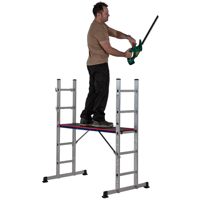 Youngman 5101518 Pro-Deck 5 Way Combination Ladder, versatile multi-position design, available at Keans Claremorris