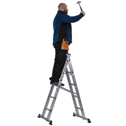 Youngman 5101518 Pro-Deck 5 Way Combination Ladder, versatile multi-position ladder, available at Keans Claremorris