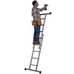 Youngman 5101518 Pro-Deck 5 Way Combination Ladder, versatile multi-position ladder available at Keans Claremorris