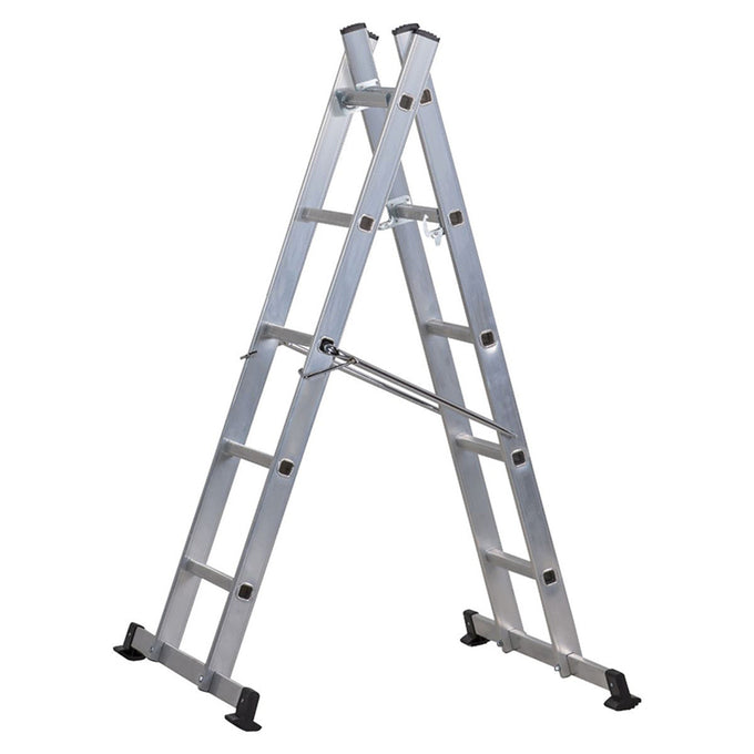 Youngman 5101518 Pro-Deck 5 Way Combination Ladder, versatile multi-position ladder, available at Keans Claremorris.