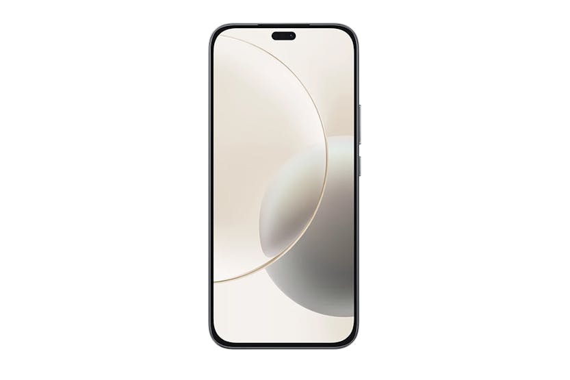 Honor 400 Lite smartphone in Velvet Black, front view with screen on displaying abstract wallpaper.