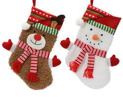 Christmas Stocking 44cm – Snowman or Reindeer