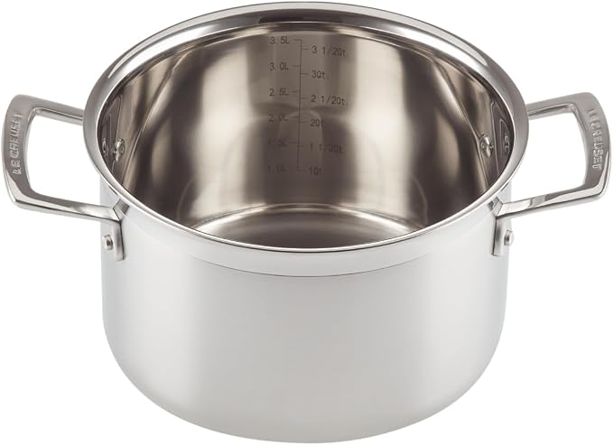 Le Creuset Classic 3-ply Stainless Steel Deep Casserole 20cm - Image 3