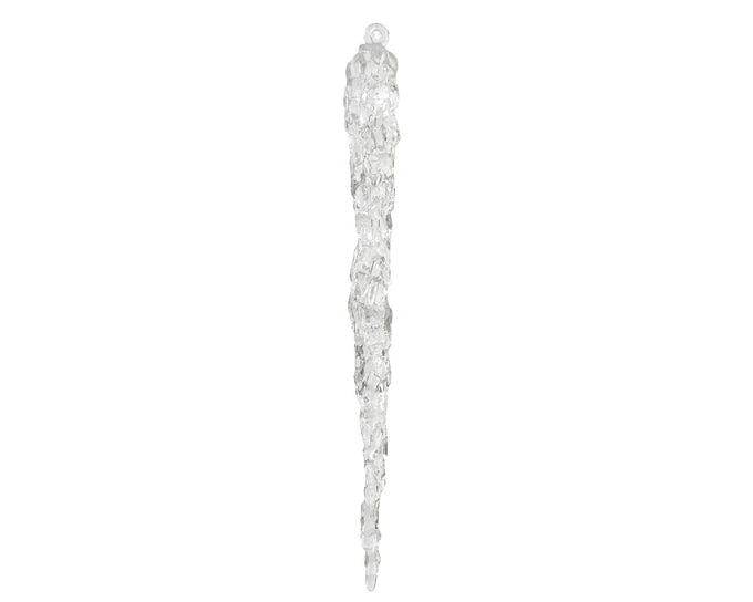 Icicle hanging decoration, 28.5cm glass-look plastic, elegant holiday decor – Keans Claremorris