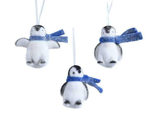 Penguin Decoration – Scarf (3 Assorted Designs, Sold Singly) h9.5cm - Image 1