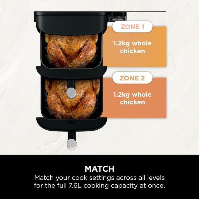 Ninja Double Stack 2-Drawer Air Fryer 7.6L | SL300UK - Image 3