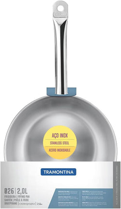 Tramontina Timeless Uncoated Stainless Steel Frying Pan - 26cm