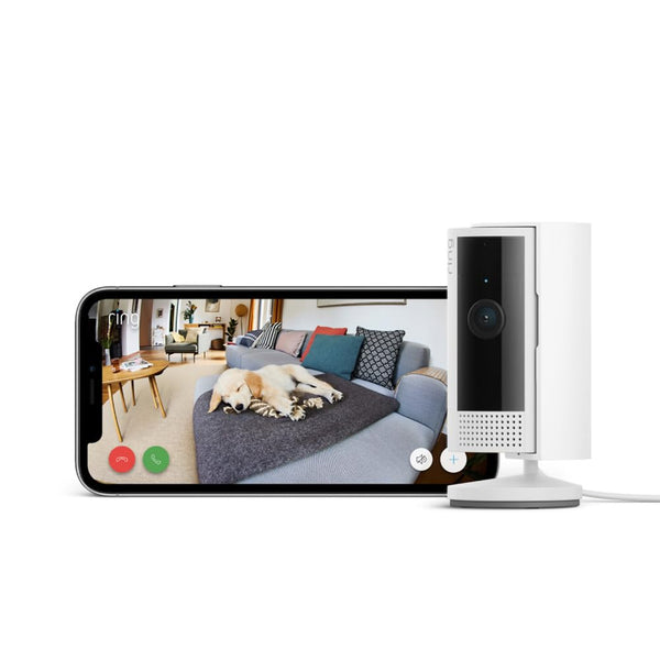 Ring Indoor Camera White 2nd Gen with 1080p HD, Two-Way Talk, Privacy Cover, motion alerts – available at Keans Claremorris.