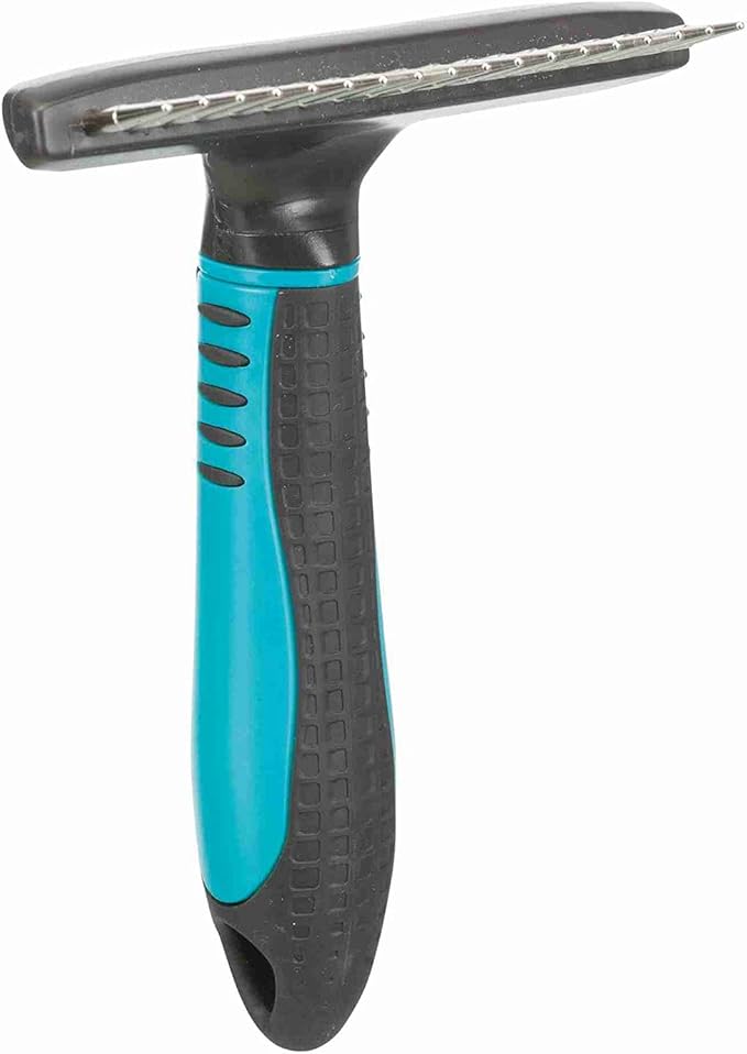 Metal Groomer 15cm for long dog hair, 2cm teeth, non-slip rubber grip handle – Keans Claremorris