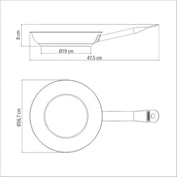 Tramontina Timeless Uncoated Stainless Steel Frying Pan - 26cm