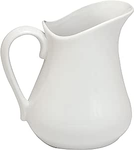White 1-liter milk jug with handle, durable design – available at Keans Claremorris.
