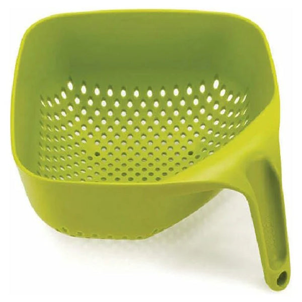 Joseph Joseph Square Green Colander with ergonomic handle, stable design, large draining holes, dishwasher safe - Keans