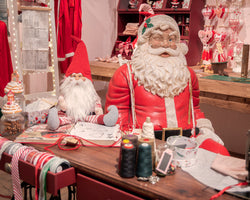 Seated Santa display 137cm tall festive Christmas decoration available at Keans Claremorris.