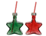Drinking Glass– Star Shape with Straw (2 Assorted)