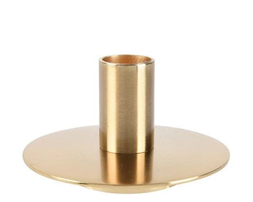 Iron Candleholder – Round, Sleek Gold Design D1.5cm X H.6cm - Image 1
