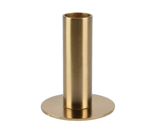 Iron Candleholder – Round, Sleek Gold Design d6.5 h8cm