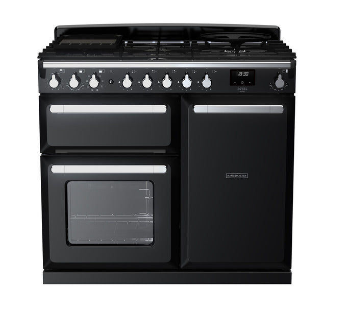 Rangemaster Dual Fuel Estel Deluxe 100cm Chrome Trim - Image 1