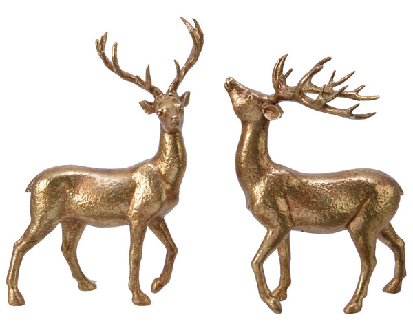 Gold Deer Ornament – 2 Asstd