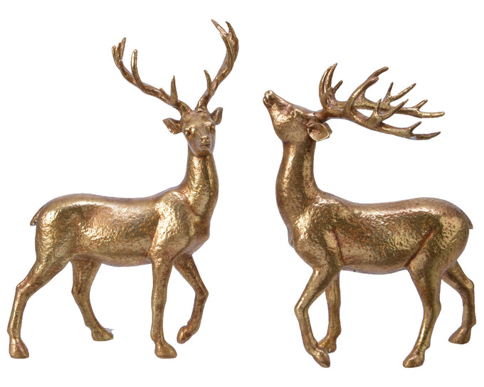 Gold Deer Ornament – 2 Asstd - Image 1