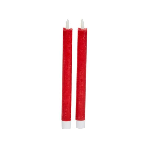 Faux Flame Table Candles  2pk - Red - Image 1
