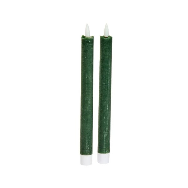 Faux Flame Table Candles, 2pk – Green - Image 1