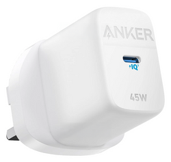 Anker 313 Universal 45W Fast USB-C Charger, compact GaN design, super-fast charging, portable, available at Kean’s
