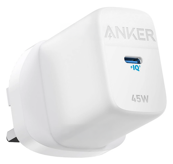 Anker 313 Universal 45W Fast USB-C Charger, compact GaN design, super-fast charging, portable, available at Kean’s