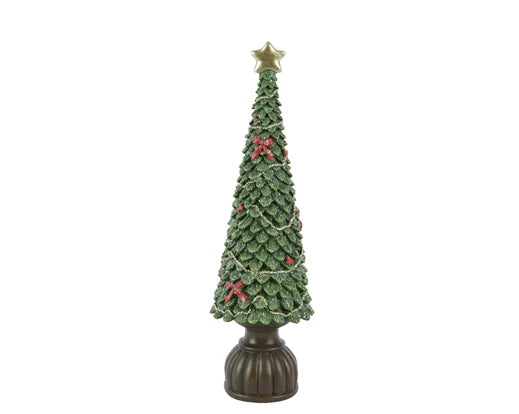 Festive Tree Decoration – Green with Glitter H.36cm - Image 1