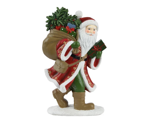 Santa Figurine with Gift Bag H.34cm - Image 1
