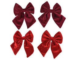 Bow –Oxblood & Christmas Red L.14cm 2 Pack