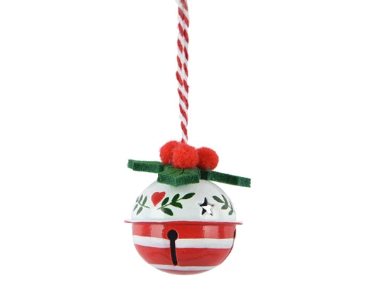White/ Red / Green Iron Bells Hanger Box of 6 - Image 1