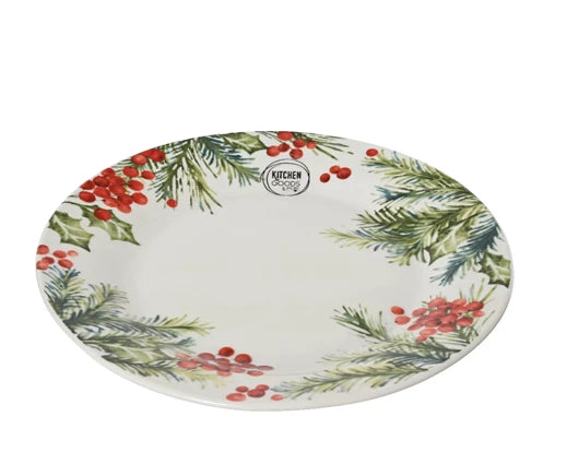 Porcelain Dinner Plate – Round with Leaf & Berry Pattern 27.2cm