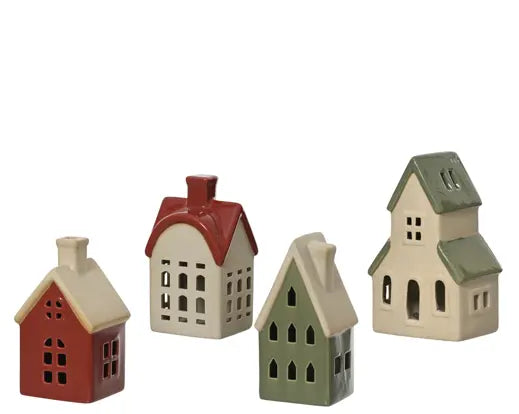 Stoneware Christmas House Decoration 17.9cm – Assorted Design - Image 1