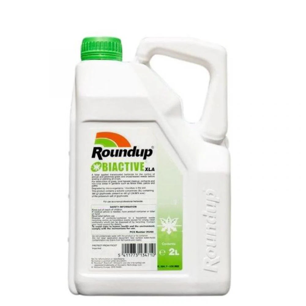 Roundup Biactive XLA 2L weedkiller kills all weeds fast, rainproof in 2 hrs, safe for gardens – Keans Claremorris.
