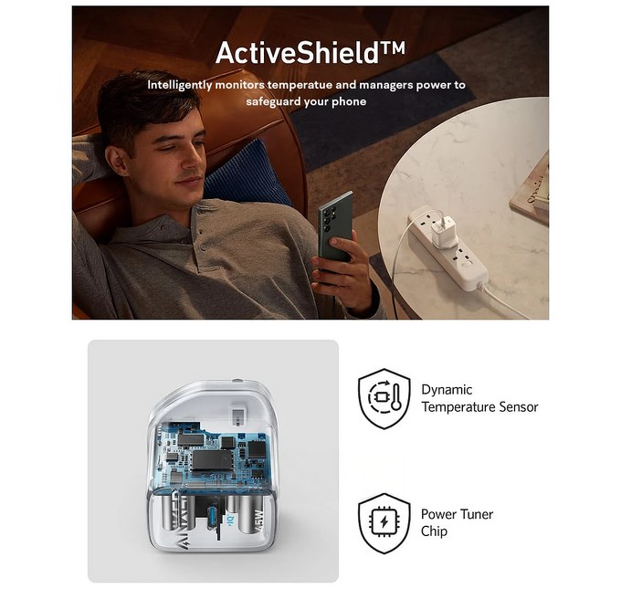 Anker 313 Universal 45W Fast USB-C Charger in White – Compact, High-Speed Charging | Keans Claremorris