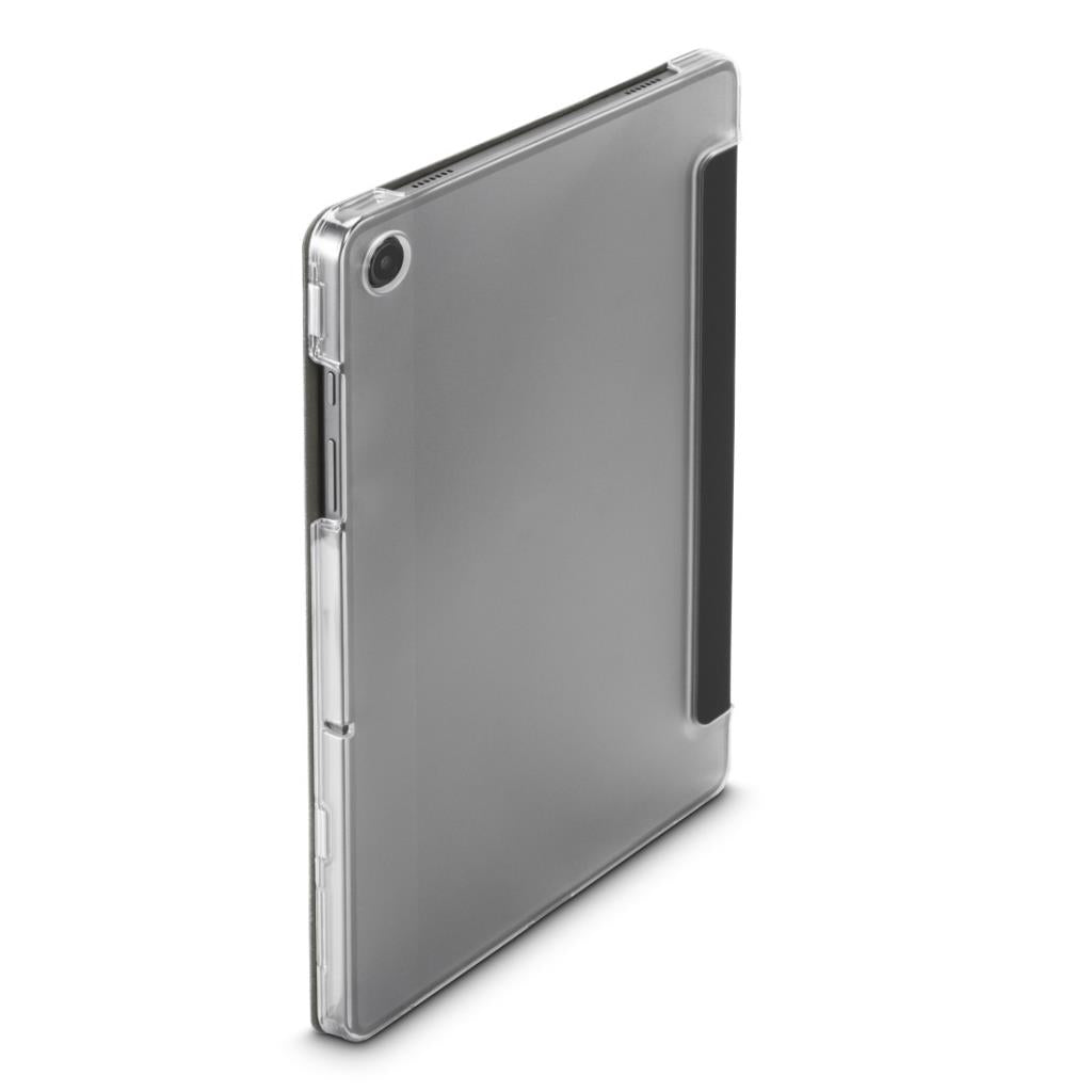 Transparent protective case for Samsung A11 8.7" tablet, showing rear and side buttons.