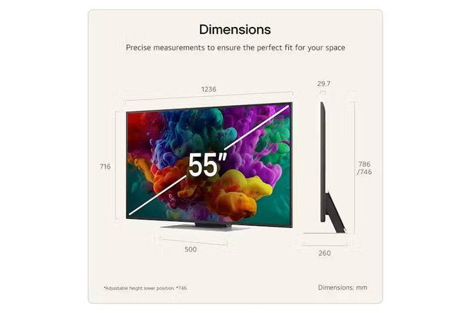 LG 55'' QNED Evo MiniLed AI QNED86 2026 4K Smart Tv| 55QNED86B6B.AEI - Image 2