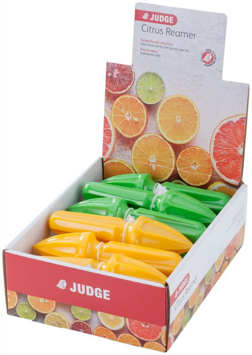 Judge Kitchen Citrus Reamer in assorted colors, dishwasher safe, easy to clean, perfect for all citrus fruits – Keans