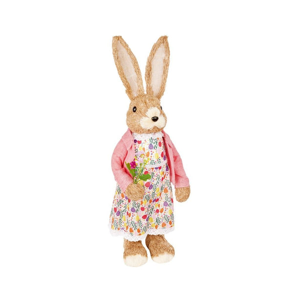 Grace Rustic Rabbit with Flowers 80cm