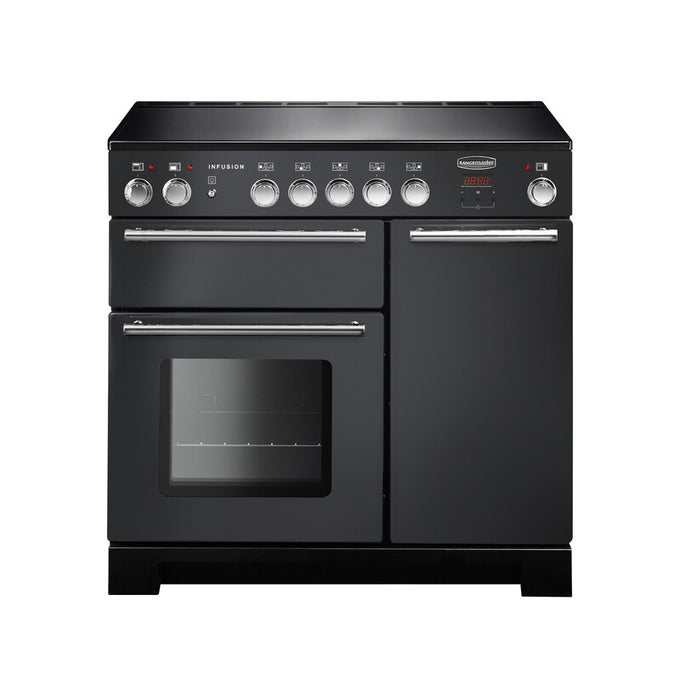 Rangemaster Infusion 90CM induction range cooker with sleek design, available at Keans Claremorris.