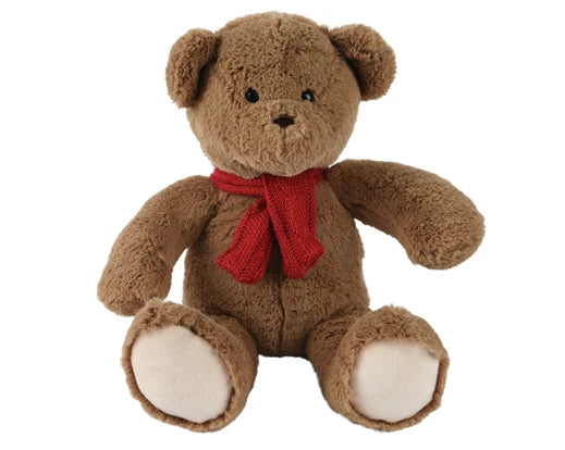 Bear with Red Knitted Scarf