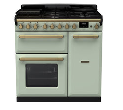 Rangemaster Dual Fuel Estel Deluxe 90cm Antique Brass Trim