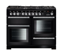 Rangemaster Encore Deluxe 110 Dual Fuel Range Cooker | Chrome Trim
