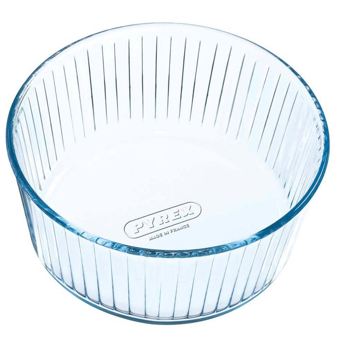 Pyrex 21cm souffle dish, scratch-resistant borosilicate glass, oven and freezer safe, ideal for cakes – Keans Claremorris
