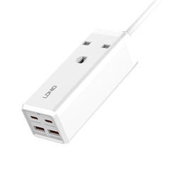 LDNIO 65W UK Power Strip with 1 socket, 2 USB-C, 2 USB-A ports, 2m cable – fast charging, fire-proof, Keans Claremorris