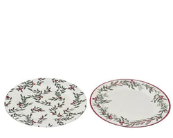 Christmas Decorative Plate 33cm – Assorted Leaf Design