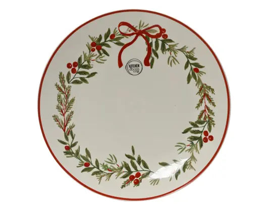 Holly Leaf and Berry Porcelain Dinner Plate 27cm - Image 1