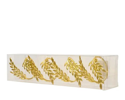 Gold Leaf Napkin Rings – Set of 4 - Image 2